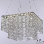Подвесная люстра светодиодная APL LED Sicilia SH04.42.C.Ni.4000 (220V, хрусталь, на тросе)