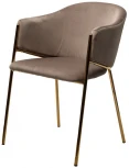 Стул DILL BLUVEL-40 BEIGE, велюр/ золотой каркас М-City