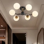 Потолочная люстра на штанге Arte Milano Neapolis-76808 276808/6 BK/GD (220V, шар)