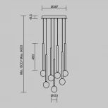 Подвесной светильник Maytoni Bubble dream MOD383PL-L20BBS3K (LED, 220V, на проводе)