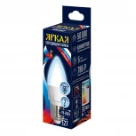 Лампа светодиодная, матовая, дневной белый свет 6500K Uniel Яркая LED-C37 7W/6500K/E27/FR PLP01WH