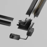 Коннектор питания угловой Radity встраиваемый черный (магнитный) Maytoni Technical TRA084CPC-B-12