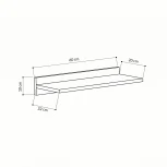 Полка прямая LEVE SIMPLE SHELF LEV00881
