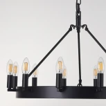 Подвесная люстра Citilux Смитсон CL470112 (220V, на цепи, свеча, круглые, под старину, кольцо)