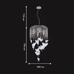 Подвесной светильник Favourite Fairies 1165-4PC (220V, хрусталь, на тросе, бабочки)