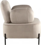 Кресло Stool Group Кэнди с подлокотниками велюр серо-бежевый УТ000035879
