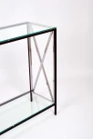 Консольный стол AllConsoles 1031-CB_S clear черный муар, серебряный