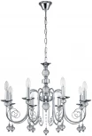 Подвесная люстра Escada Shine 678/8PL Chrome (220V, хрусталь, подвески, на цепи, подсвечник, свеча)