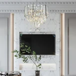 Потолочная люстра хрустальная на штанге Arte Milano Sorrento-4409 374409/6/300/400 CR (220V)