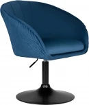 Кресло дизайнерское DOBRIN EDISON BLACK (синий велюр (1922-20)) 8600_BlackBase-LM BLACK, цвет сиденья синий (1922-20), основания черный