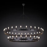 Подвесная большая люстра ярусная Citilux Смитсон CL470254 (220V, на цепи, свеча, круглые, под старину, кольцо)