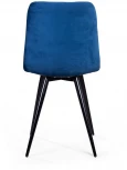 Стул UNO, бархат синий 29 / чёрный конус Top Concept UNO 74696