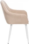 Стул с подлокотниками Слим, каркас Белый, велюр Бежевый 2500000185878 Leset