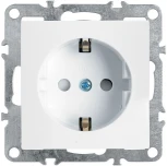 Розетка с заземлением и шторками (белый) Stekker Эрна 39317