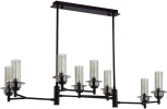 Потолочная люстра на штанге Lumion Madonna 6555/8C черный/дымчатый/металл/стекло E14 8*40W 220V