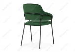 Стул Woodville на металлокаркасе Инклес темно-зеленый / черный глянец 483854