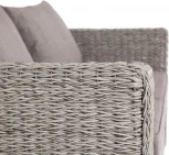 "Капучино" диван из искусственного ротанга (гиацинт) трехместный, цвет серый 4SIS арт.УТ-00003000