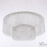 Подвесная люстра светодиодная APL LED Sicilia SH02.73.2D.A.Ni.4000 (220V, хрусталь, на тросе)