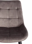 Стул ABRUZZO (mod. 8060) металл/вельвет, 52 х 63 85 см, светло-серый (HLR 24)/черный Tetchair 19232