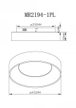 Потолочный светодиодный светильник круглый MyFar Shannon MR2194-1PL (220V, пульт управления, круглые, IP40)