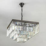 Подвесная люстра ярусная каскадная Citilux Мартин CL332241 (220V, хрусталь, на цепи)