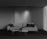 Трековый светильник однофазный, 12W 220V Maytoni Glare TR225-1-GX53-B (круглые)