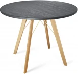 Стол Sheffilton SHT-TU9/TT 90 МДФ прозрачный лак/каменный уголь