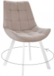 Стул DikLine 263 поворотный, B03 BEIGE, ножки белые