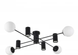 Потолочная люстра Evoluce Raito SLE1105-402-08 Черный/Белый GU10+E27 4+4*5+60W