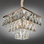 Подвесная люстра ярусная Omnilux 726 OML-72603-06 (220V, хрусталь, на цепи)