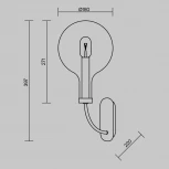 Бра Maytoni Status MOD333WL-01B (220V, шар)