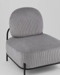 Кресло Стоун велюр рельефный светло-серый Stool Group арт.УТ000039989