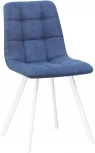 Стул обеденный ALEX SQUARE (белые ножки, синяя ткань (UF860-14B))