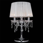 Интерьерная настольная лампа Eurosvet 2045 2045/3T хром/белый (220V, подвески, выключатель, подсвечник, свеча)