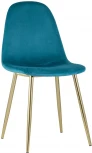 Стул Stool Group Валенсия велюр аквамарин золотые ножки УТ000004431
