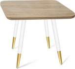 Стол SHT-TU14/60/60 ЛДСП белый муар/золото/дуб сонома Sheffilton SHT-TU14 3769213805