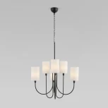 Подвесная люстра Wi-Fi Eurosvet Abbey 60164/6 черный (220V, управление смартфоном, голосовое управление, умный дом - Minimir Home, Алиса, Маруся, Салют, на цепи)