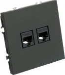 Розетка Ethernet RJ-45 (черный) Stekker Эмили 49848