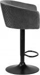 Стул барный DOBRIN DARCY BLACK (серый велюр (1922-19)) 5025_BlackBase-LM BLACK, цвет сиденья серый (1922-19), основания черное