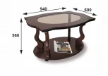 Стол журнальный Берже 3С темно-коричневый от фабрики Mebelik