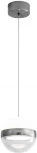 Подвесной светильник Odeon Light Roni 5037/9L никель/прозрачн/молочный/металл/акрил LED 9W 4000K 480лм (220V, на проводе, шар)