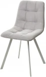 Стул CHILLI-Q SQUARE светло-серый #H09, велюр / белый каркас, 4 шт./1 к