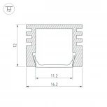 Профиль PDS-S-2000 ANOD (Алюминий) 012095