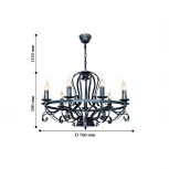 Подвесная люстра F-Promo Palermo 2162-9P (220V, на цепи, подсвечник, свеча)