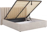 Кровать с подъемным механизмом Ева 160х200 см Mebelson (ДСП,ЛДСП,Велюр/Кремовый) арт.ZP.KM1.6-23.2081