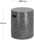 Стол уличный La Forma (ex Julia Grup) Jenell (Черный/ Цемент)