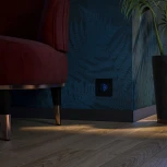 Розетка с подсветкой (черный) Werkel W1171408 (a054523)