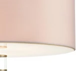 Потолочная люстра на штанге Lumion Damona 8109/7C латунь титаниум/бежевый, металл/текстиль/стекло E14 7*40W 220V (круглые)