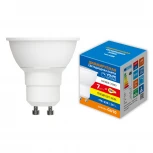 Лампа светодиодная, диммируемая, форма «JCDR», матовая, теплый белый свет 3000K Volpe OPTIMA DIM LED-JCDR-7W/3000K/GU10/FR/DIM/SLS