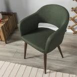 Стул R-Home Oscar тёмно-зеленый/т.орех